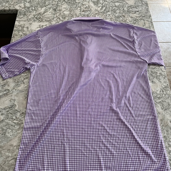 Purple Checkered Men's Shirt - Picture 3 of 5